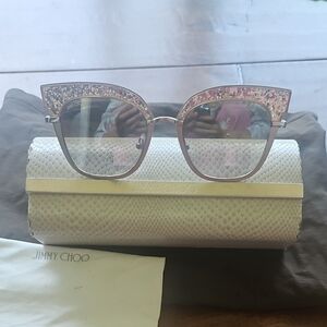 Jimmy Choo Pink Sparkle Sunglasses